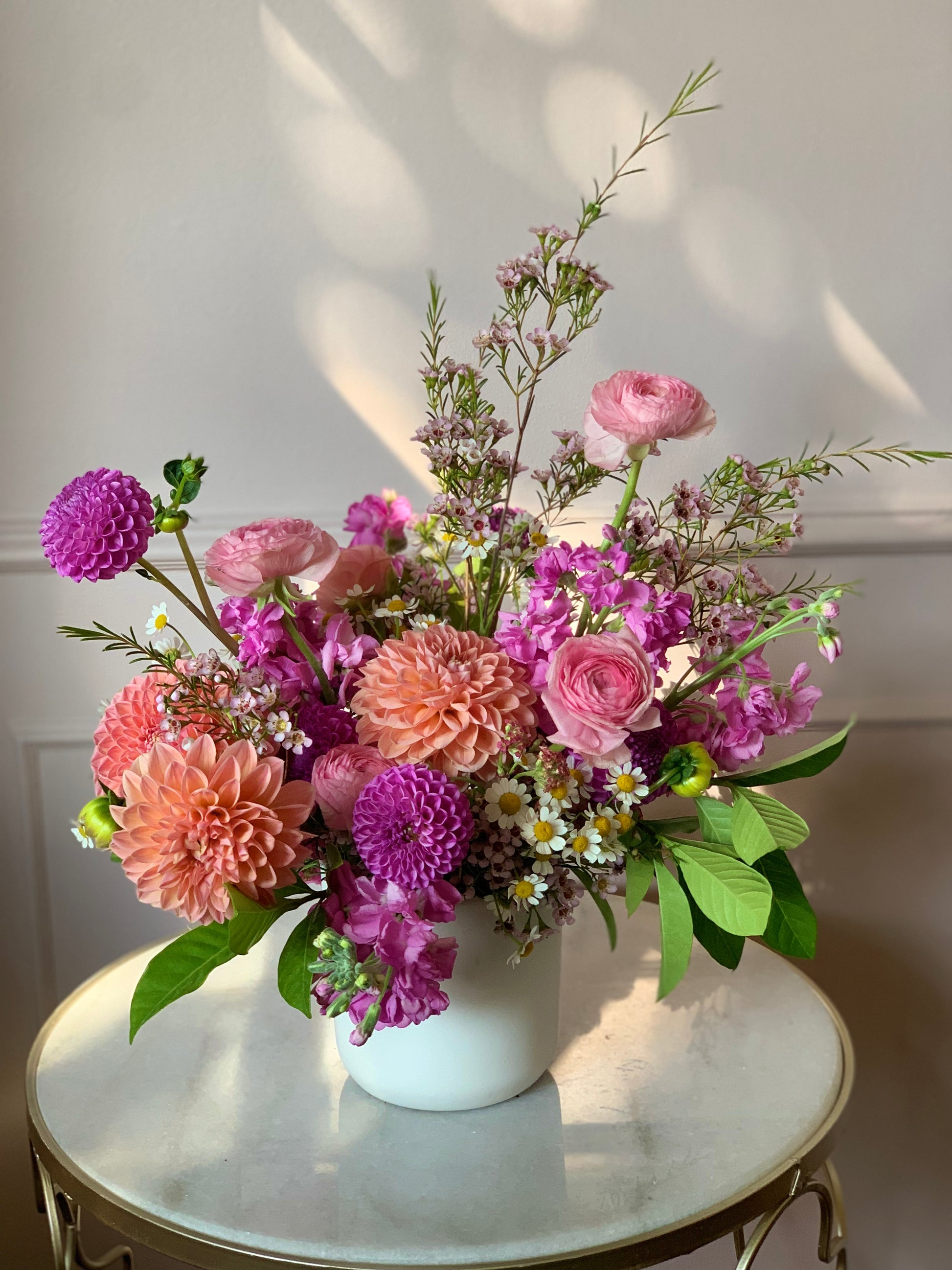 Pink Orange Birthday Flowers